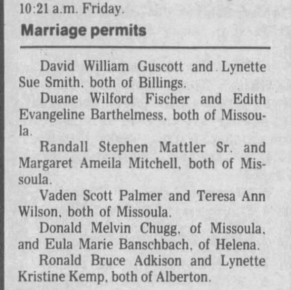 Clipping from The Missoulian